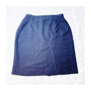J. Crew Pinstripe Pencil Skirt Navy Blue SZ2 NWT